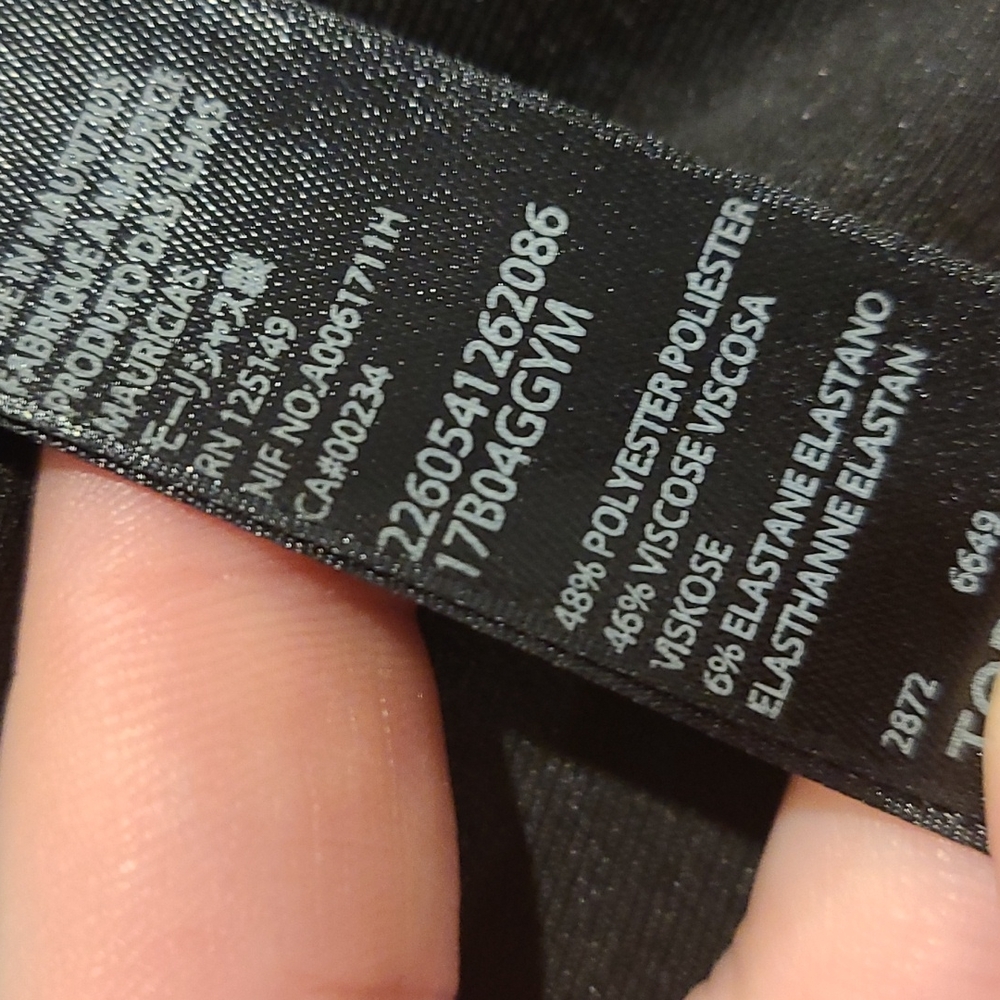 Topshop grey zippered Peplum top - Picture 4 of 7